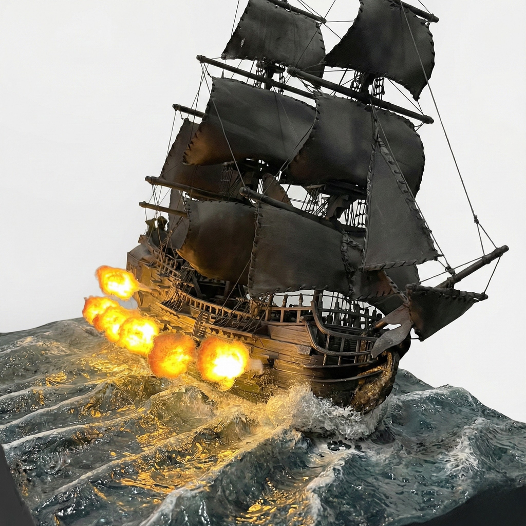 The Black Pearl: Legendary Pirate Ship (Firing Action)
