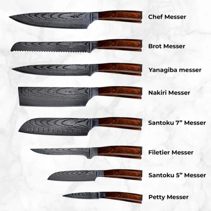 Kasshoku Messerset Premium 8-teilig